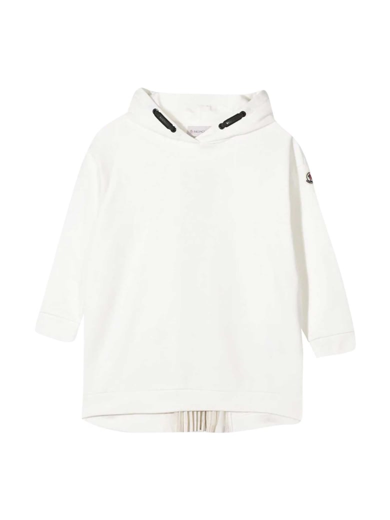 Moncler White Dress With Hood - Unica