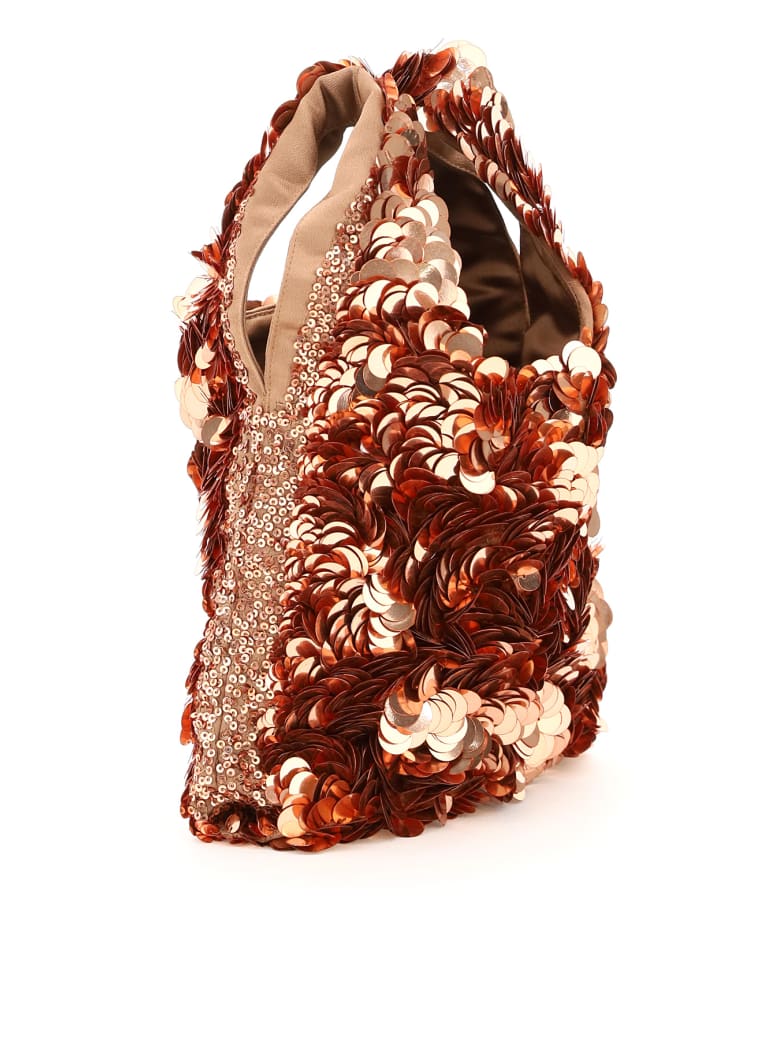 Anya Hindmarch Anya Brands Twix Sequins Mini Tote Bag - ROSE GOLD (Metallic)