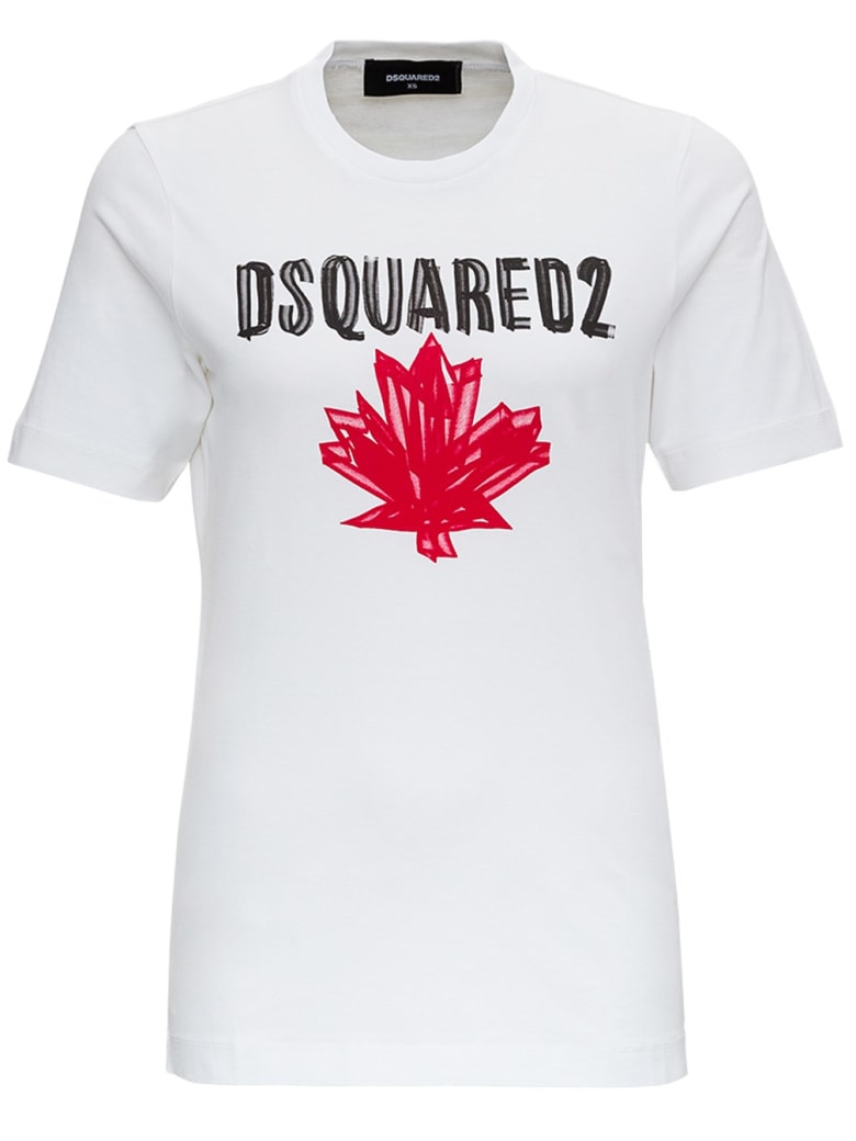 Dsquared2 Cotton T-shirt With Print - White