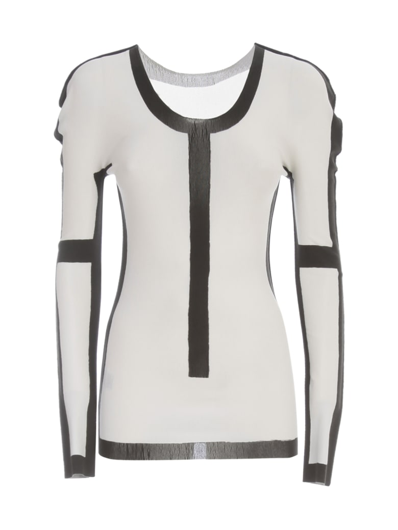 Issey Miyake Crew Neck Sweater - White