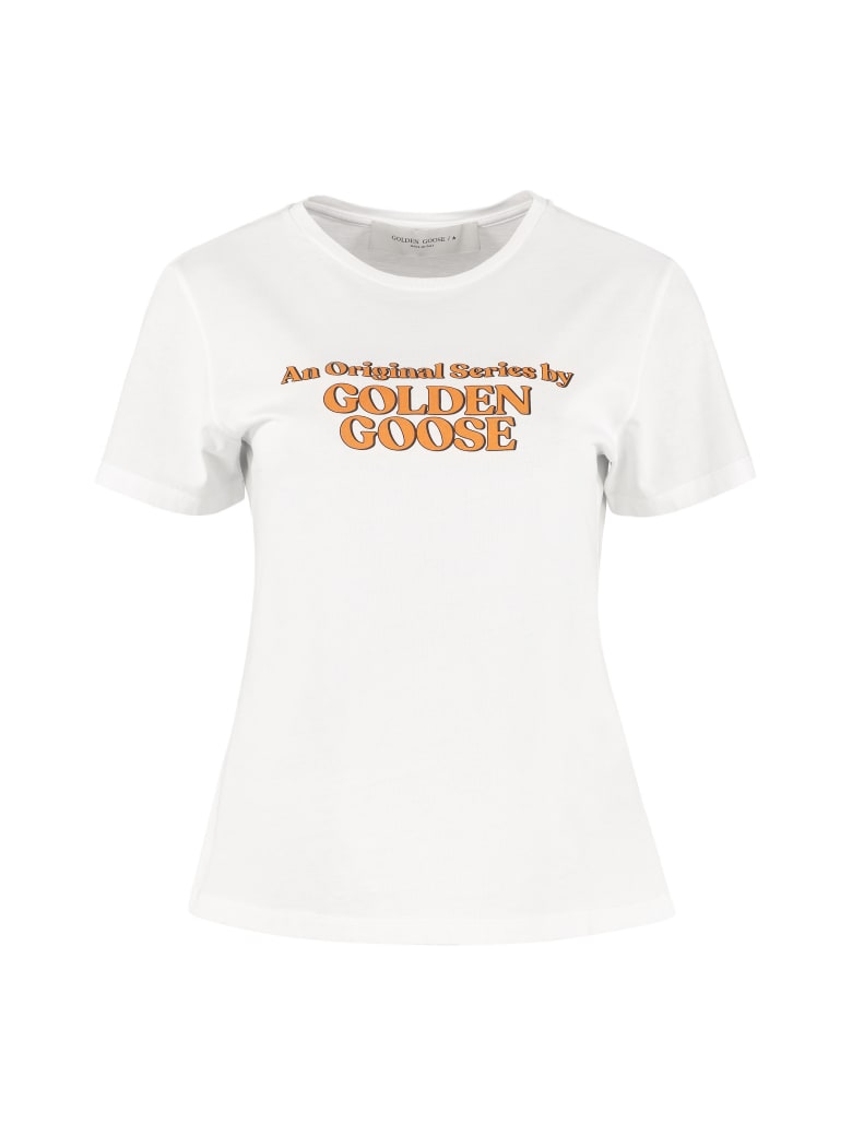 Golden Goose Ania Crew-neck Cotton T-shirt - White