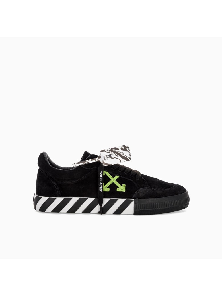 Off-White Off White Low Vulcanized Suede Leather - Nero