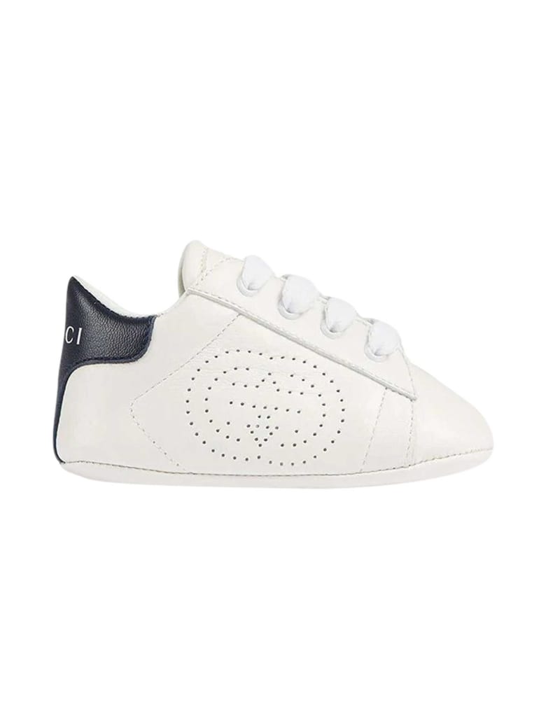 Gucci Sneakers White Gg Ace - Bianco/blu