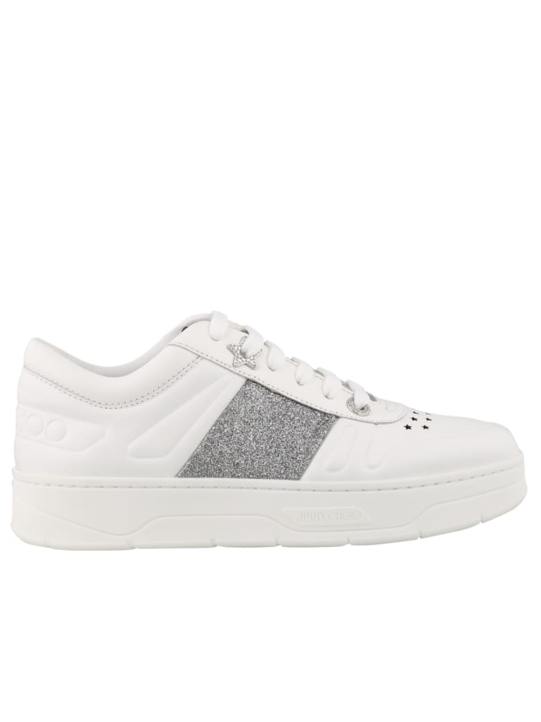 Jimmy Choo Sneakers - White silver