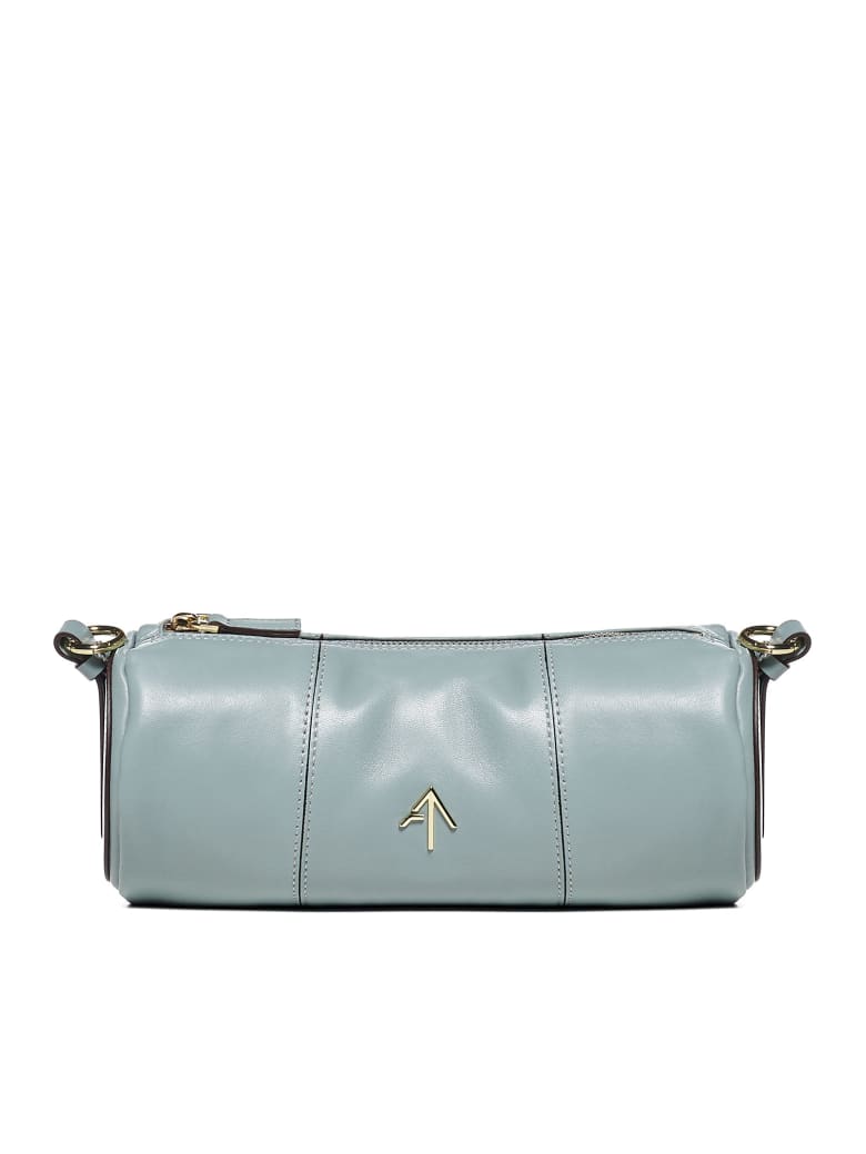 MANU Atelier Cylinder Leather Shoulder Bag - Stone blue