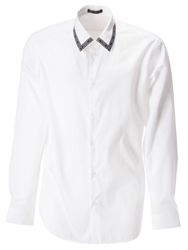 Versace Versace Contrast Collar Shirt - Bianco - 10991247 | italist
