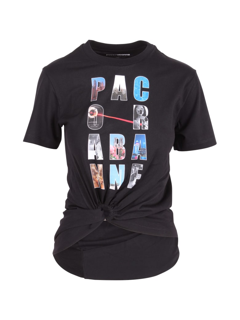 Paco Rabanne Cotton T-shirt - Black