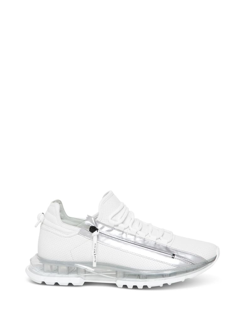 Givenchy Specter Running Low-top Sneakers In White Perforated Leather - White