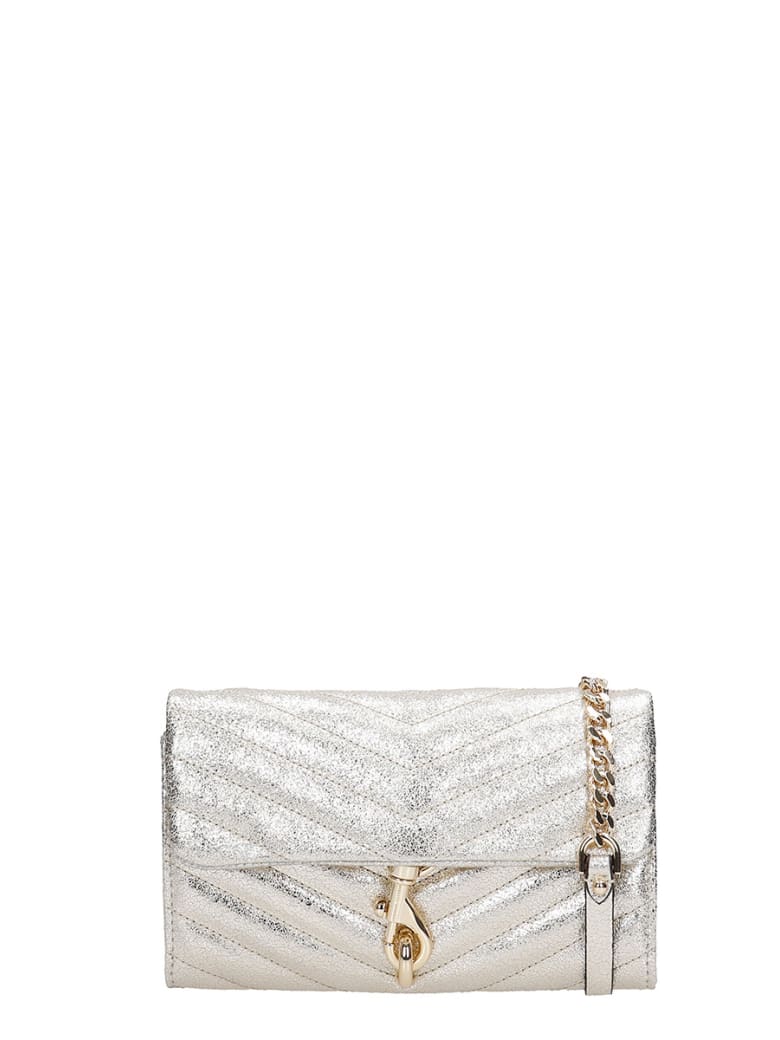 Rebecca Minkoff Edie Wallet On Shoulder Bag In Gold Leather - gold