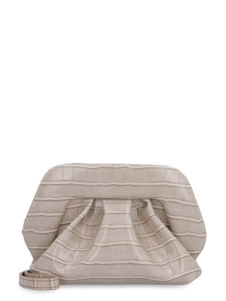 THEMOIRè Gea Faux Leather Clutch - grey