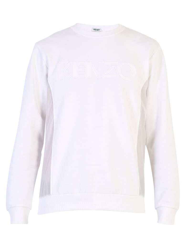 white branded sweatshirt