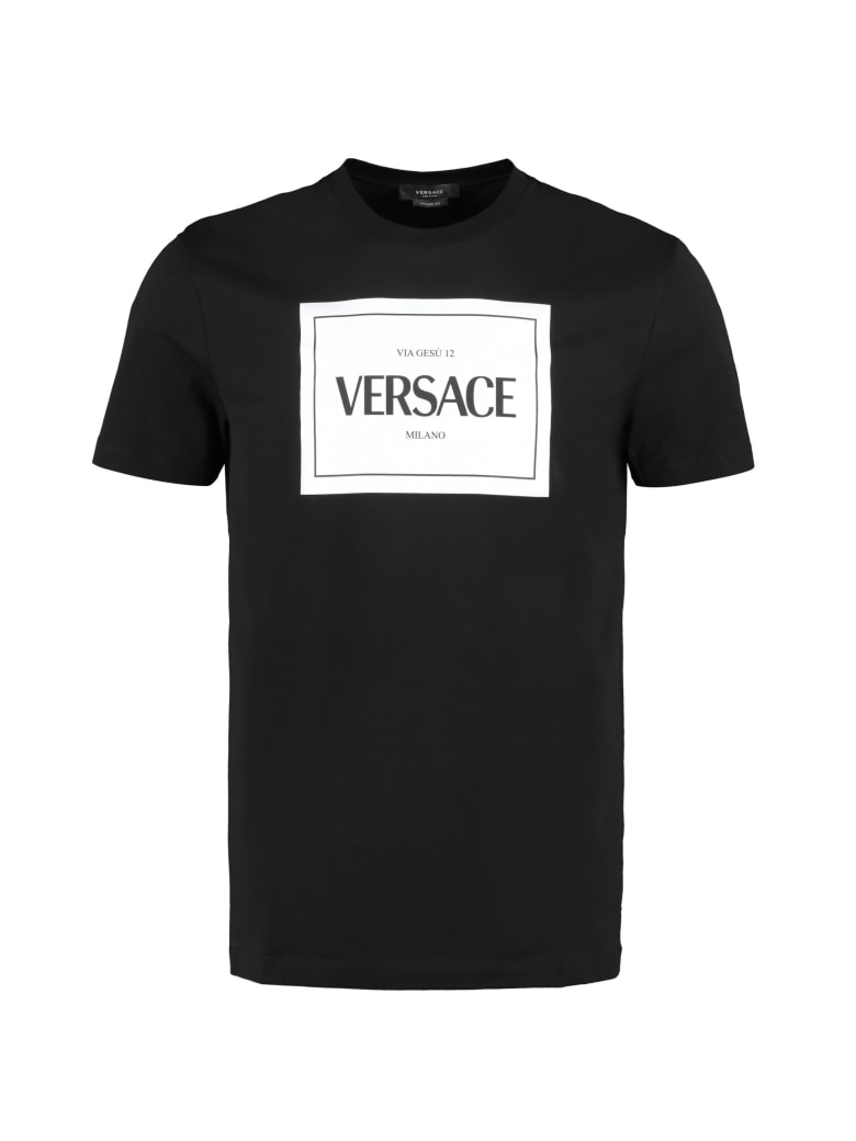 Versace Cotton Crew-neck T-shirt - black