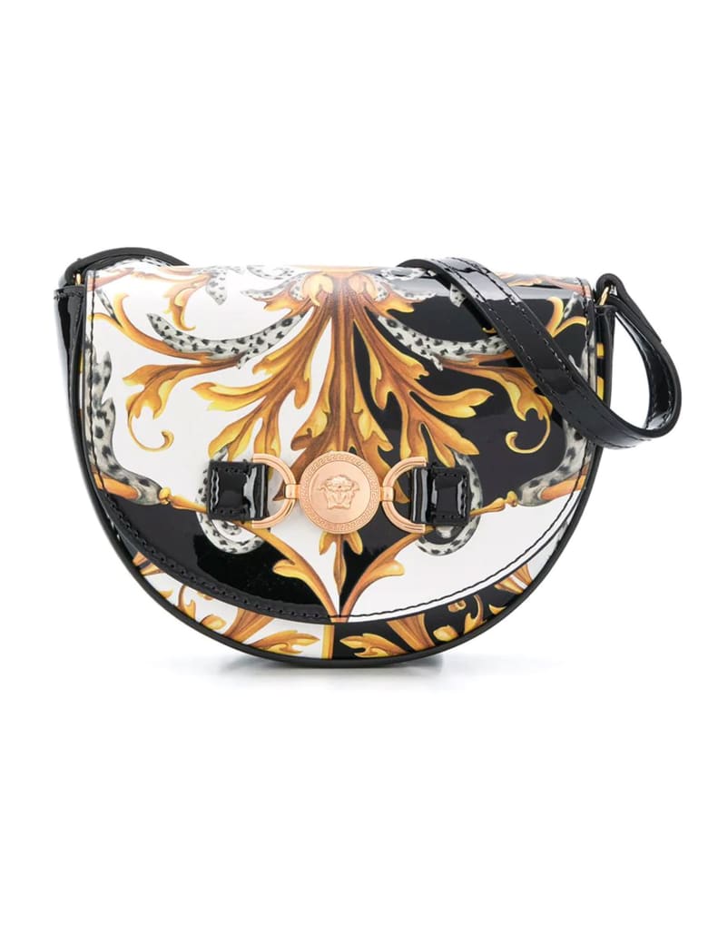 Young Versace Shoulder Bag With Print - Nero/oro