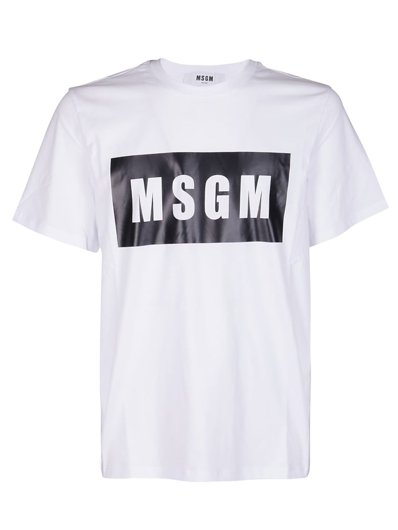 MSGM White Cotton T-shirt - White