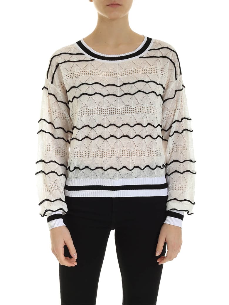 Ballantyne Embossed Sweater - White