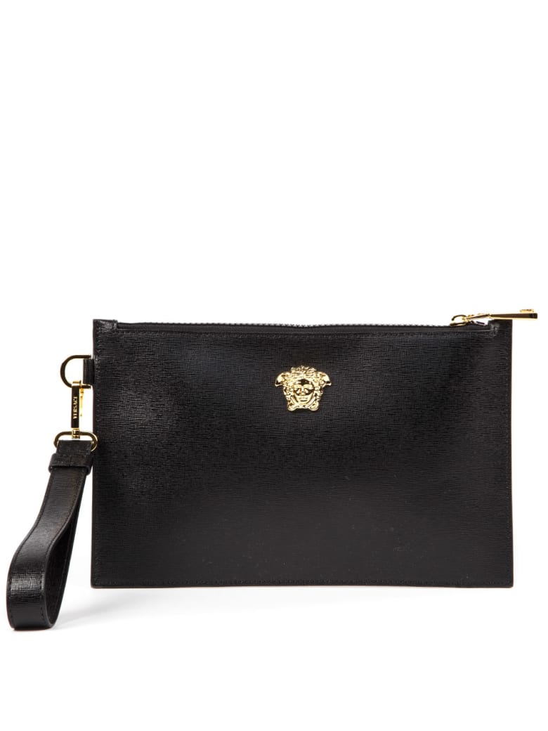 black and gold versace bag