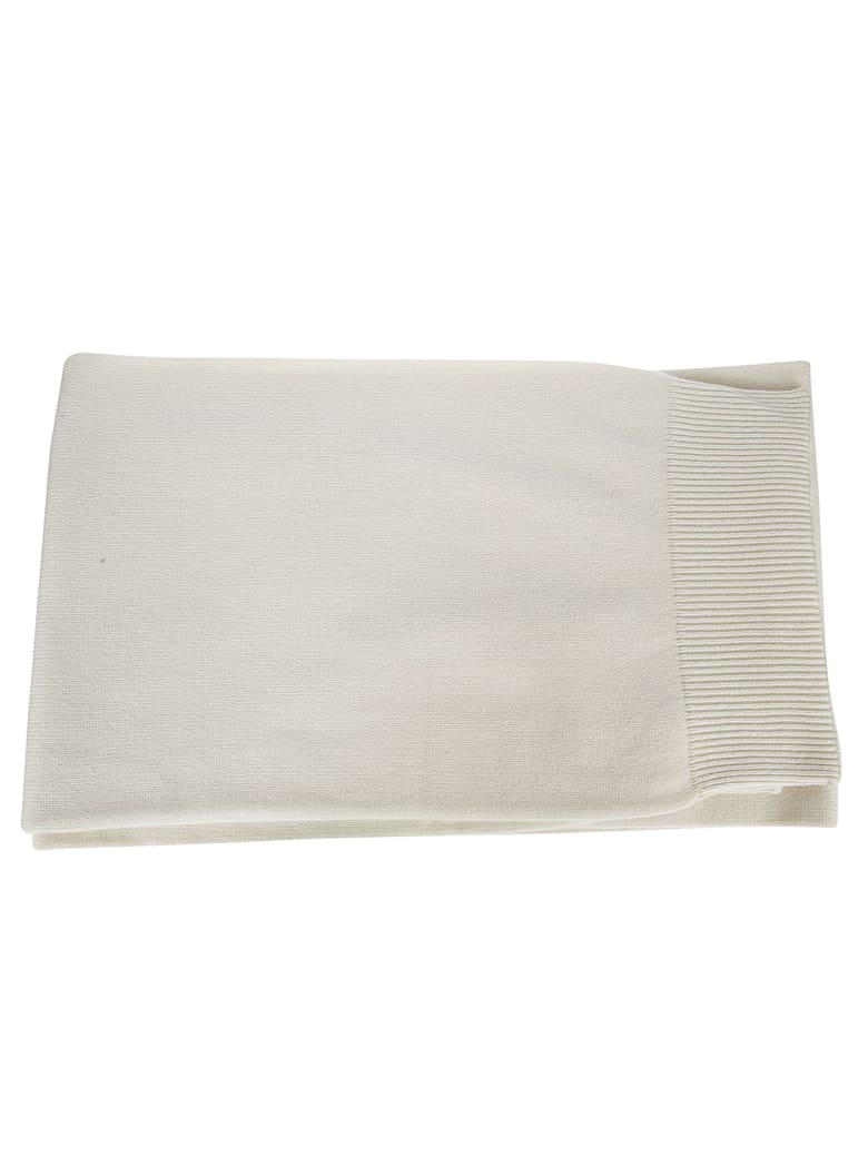 Agnona White Cashmere Blend Scarf - White