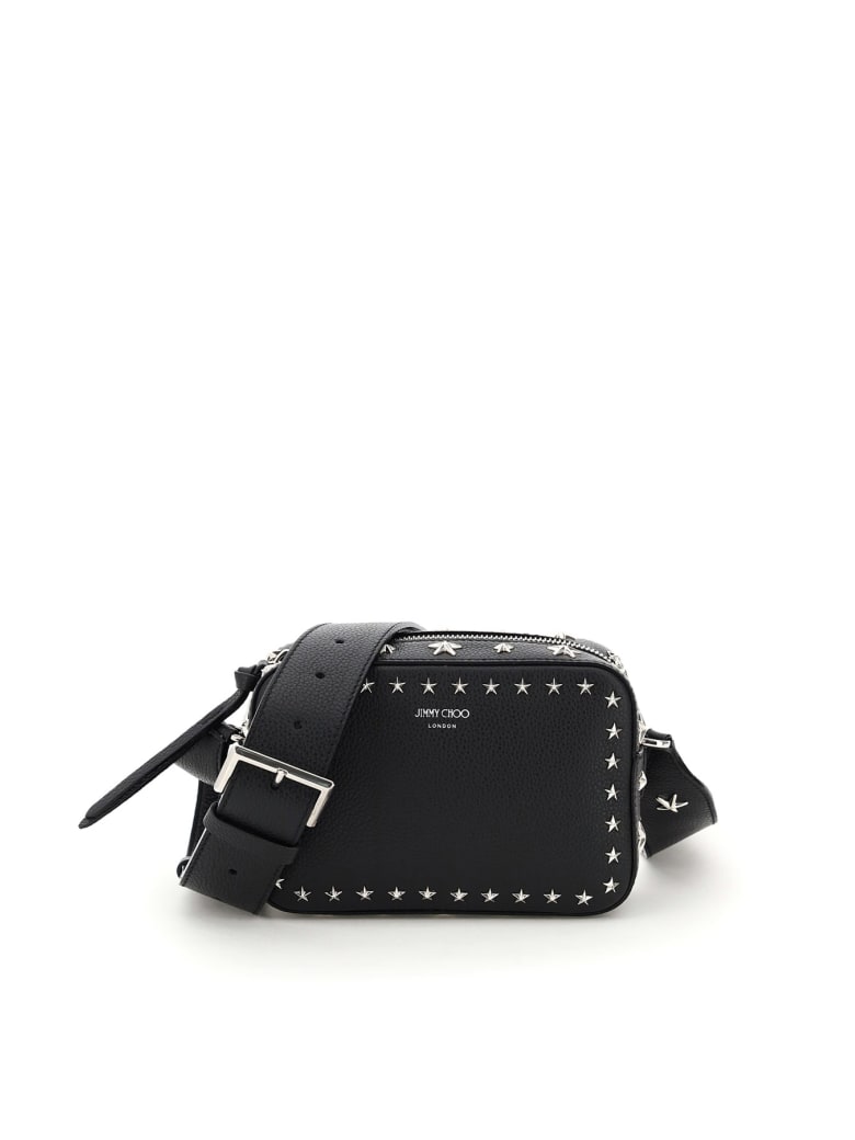 Jimmy Choo Star Studs Pegasi Camera Bag - BLACK SILVER (Black)