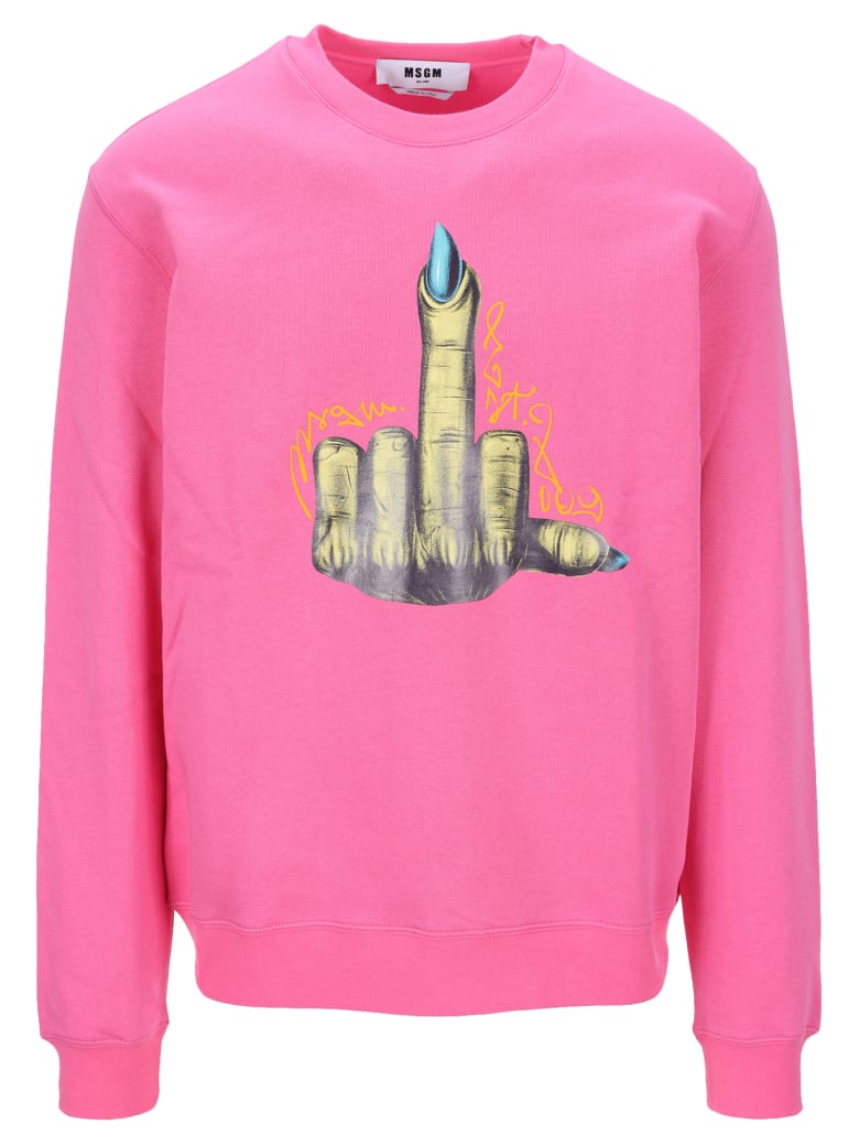 MSGM Graphic Print Sweatshirt - Bubblegum