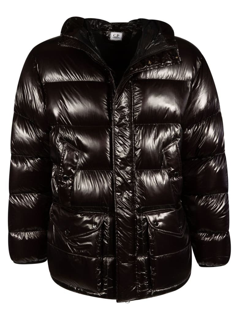 C.P. Company Zip Hooded Padded Jacket - Black