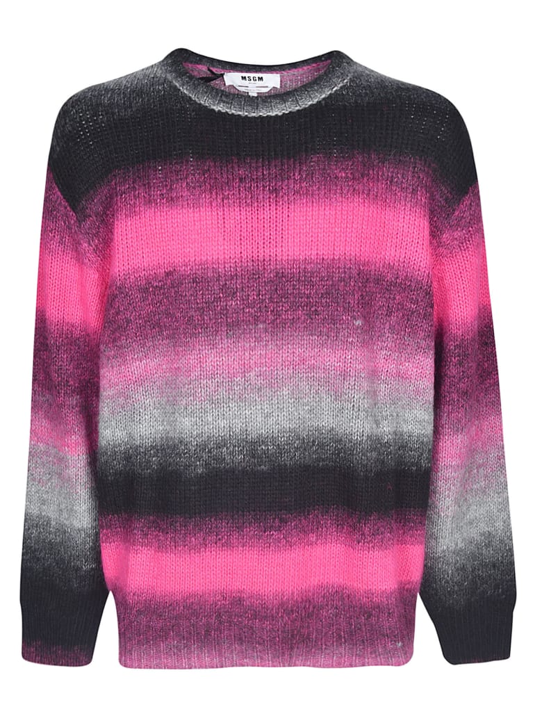 MSGM Stripe Jumper - Fucsia