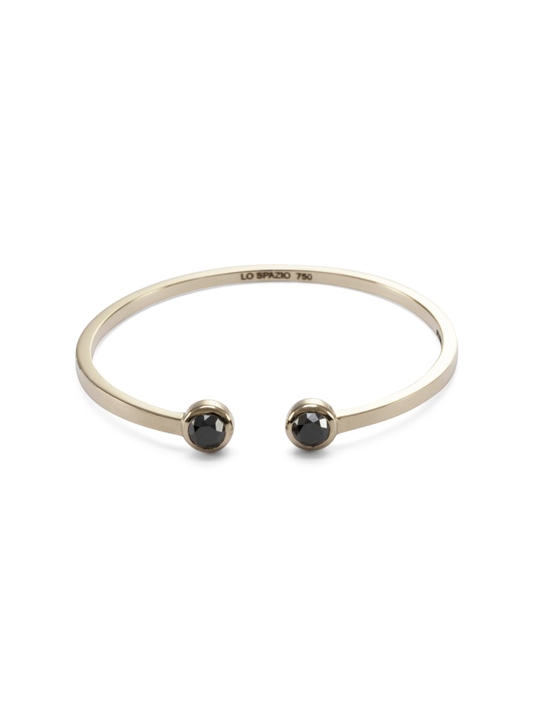 Lo Spazio Jewelry Lo Spazio Black Diamond Bangle - Black