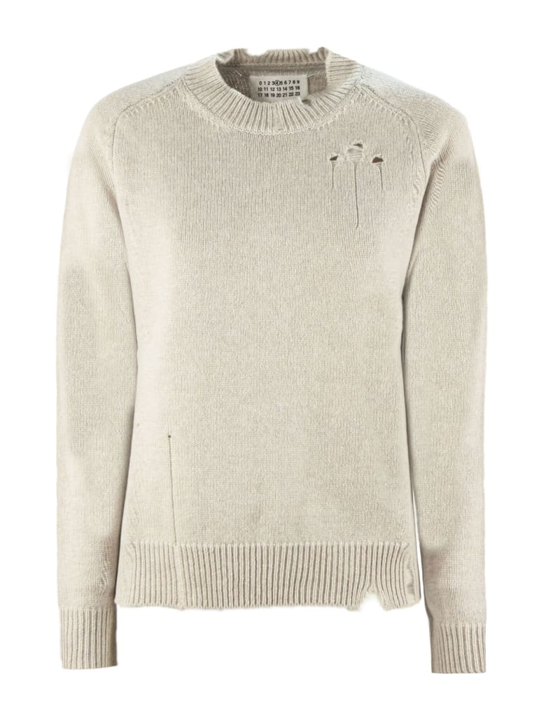 beige wool jumper