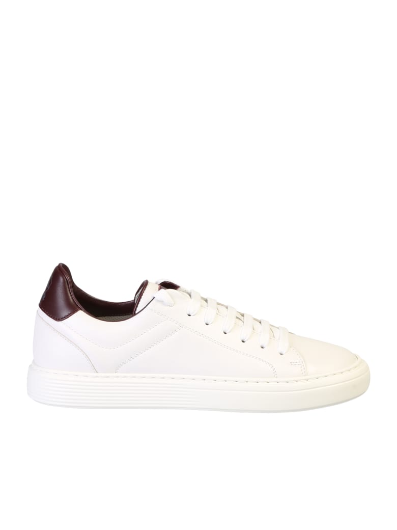branded white shoes