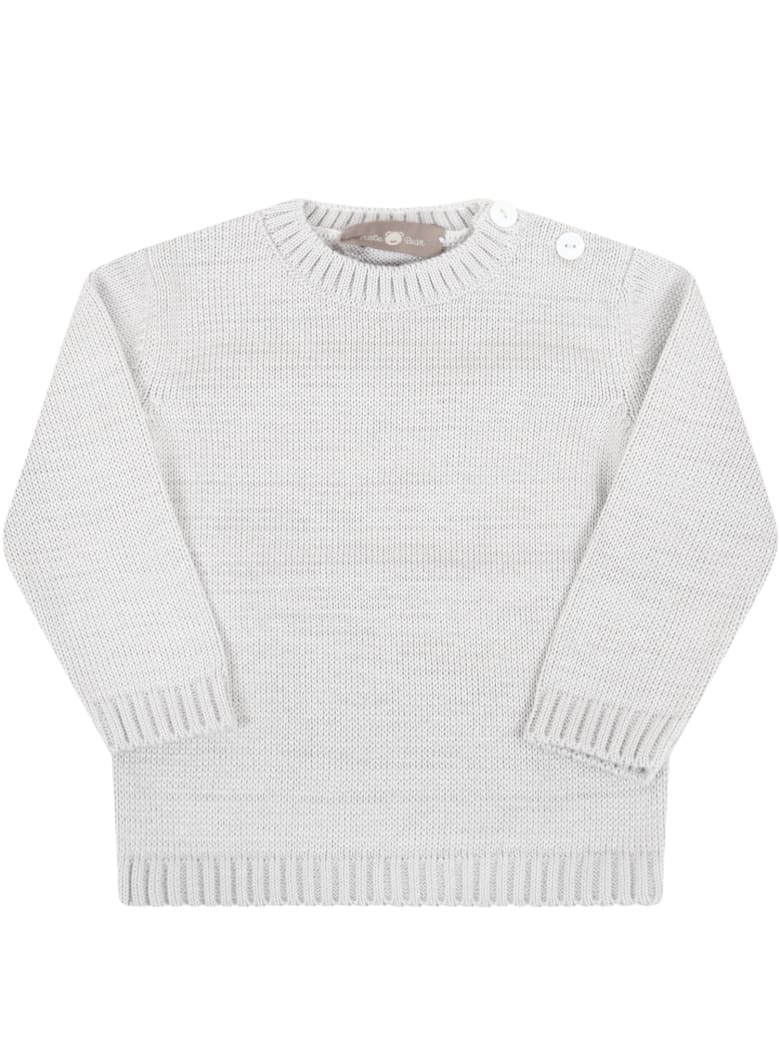 Little Bear Gray Sweater For Baby Boy - Grey
