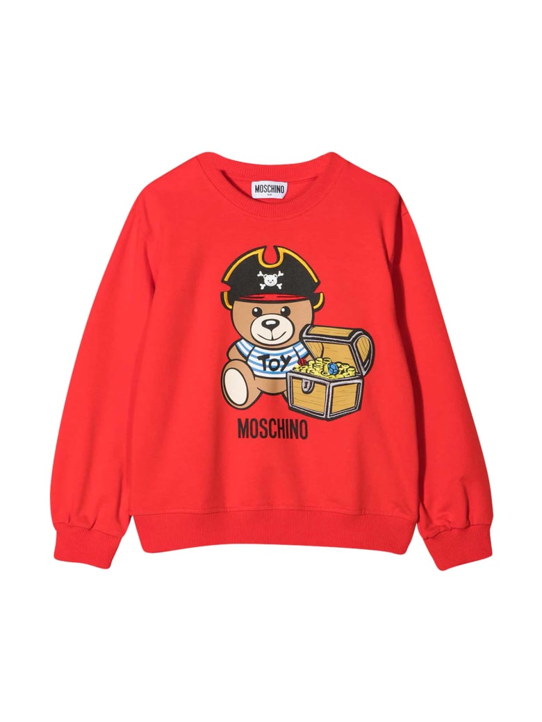 Moschino Red Teen Sweatshirt With Toy Print - Rosso