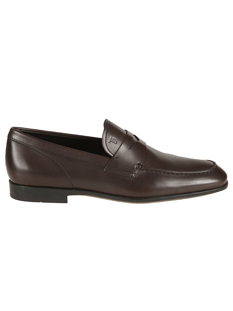 Tod's Classic Logo Stamped Loafers - Moro