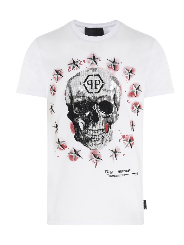 Philipp Plein 'stars & Skull' T-shirt - WHITE