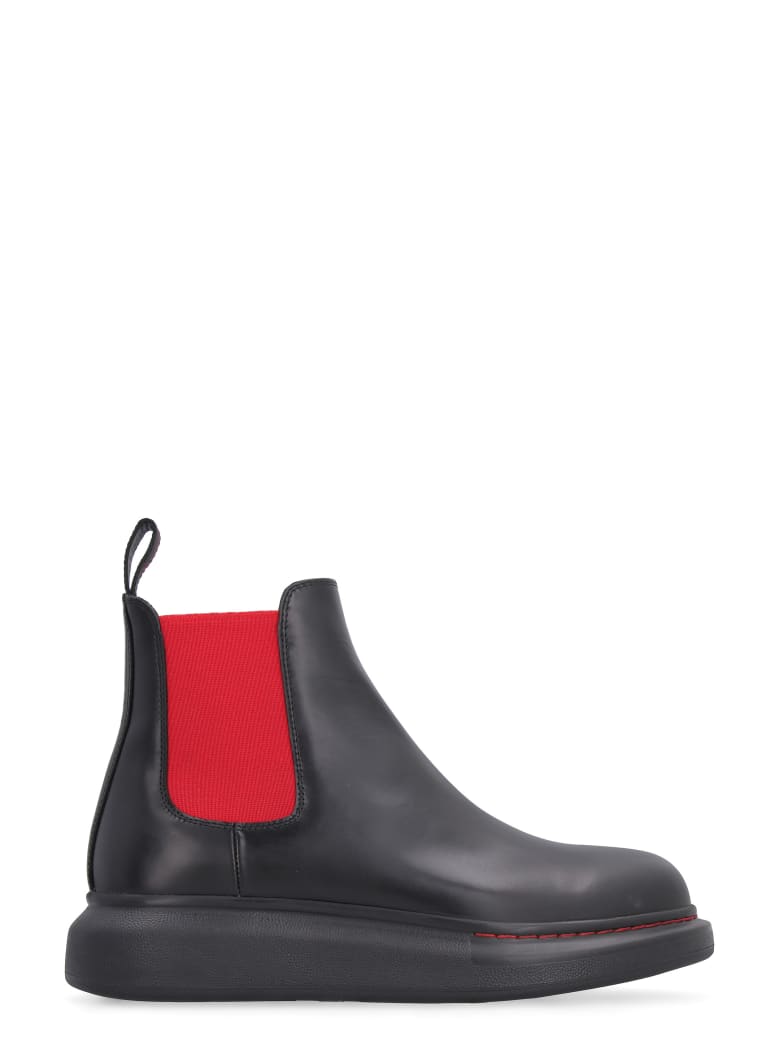 alexander mcqueen leather chelsea boots