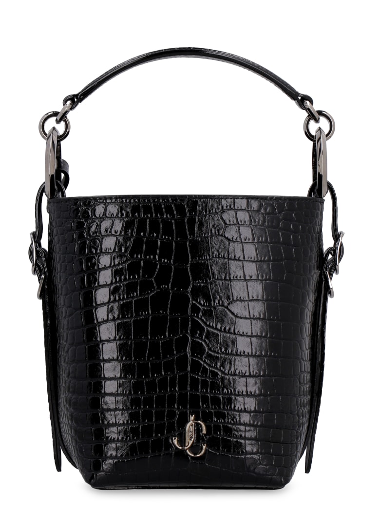 Jimmy Choo Varenne Leather Bucket Bag - black