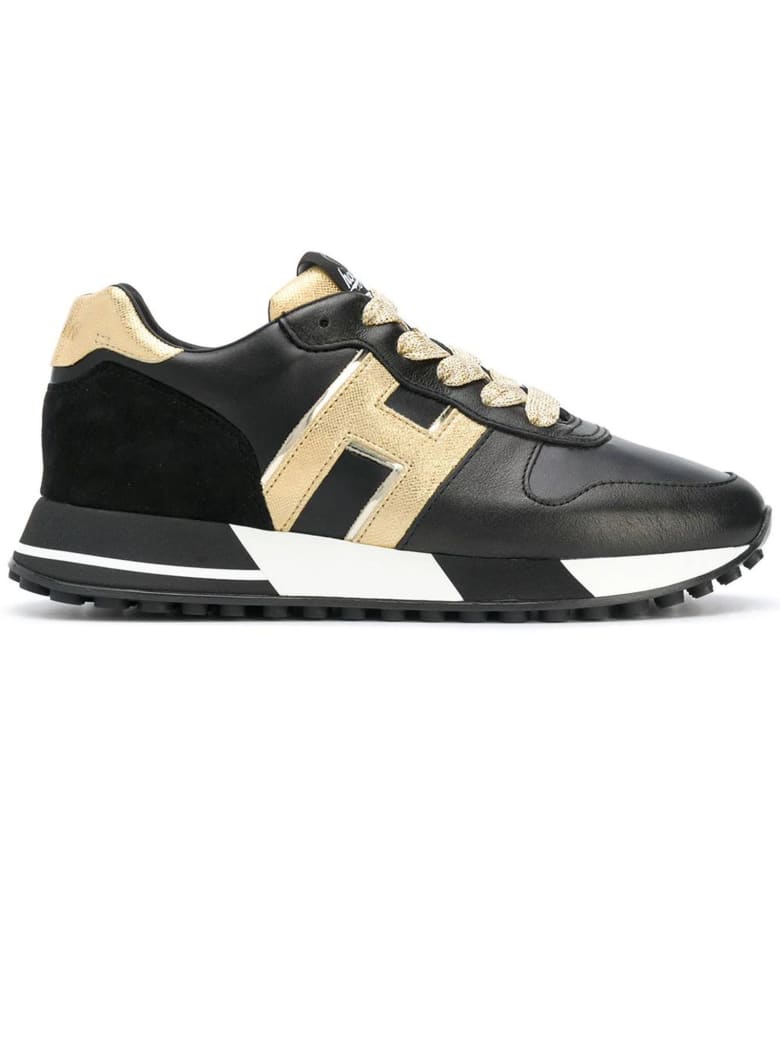 Hogan Sneakers H383 Black, Gold | italist, ALWAYS LIKE A SALE