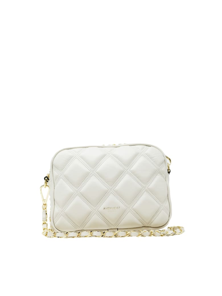 Avenue 67 Leather Cloe Summer Bag - CREAM