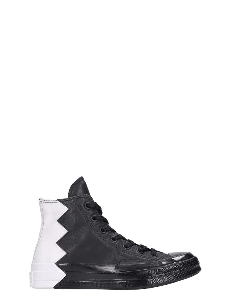 converse wedge black leather