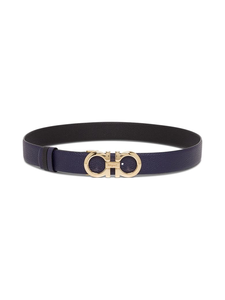 salvatore ferragamo belt black and gold