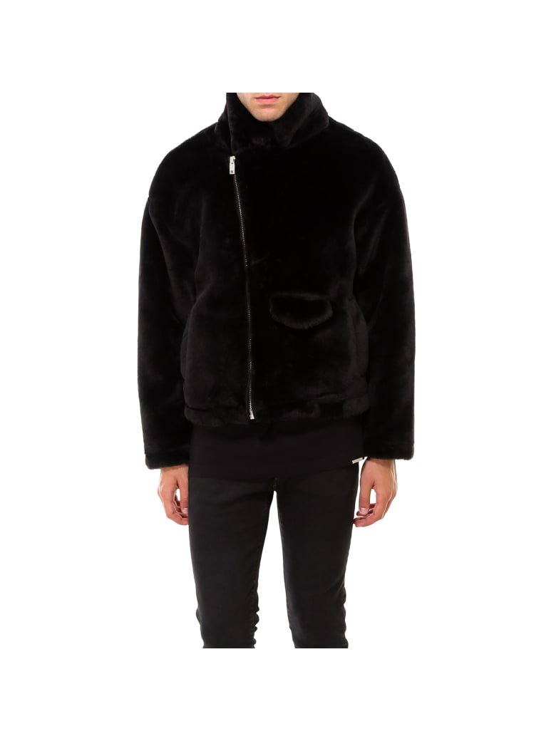 faux fur biker jacket