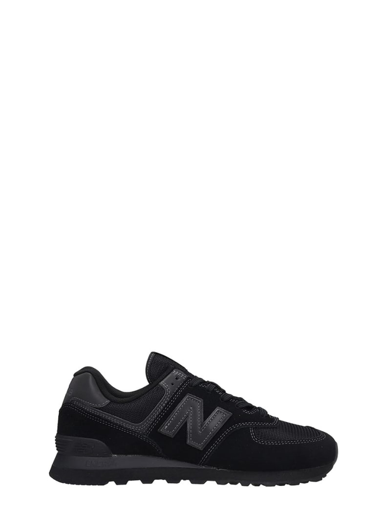 new balance 574 black suede