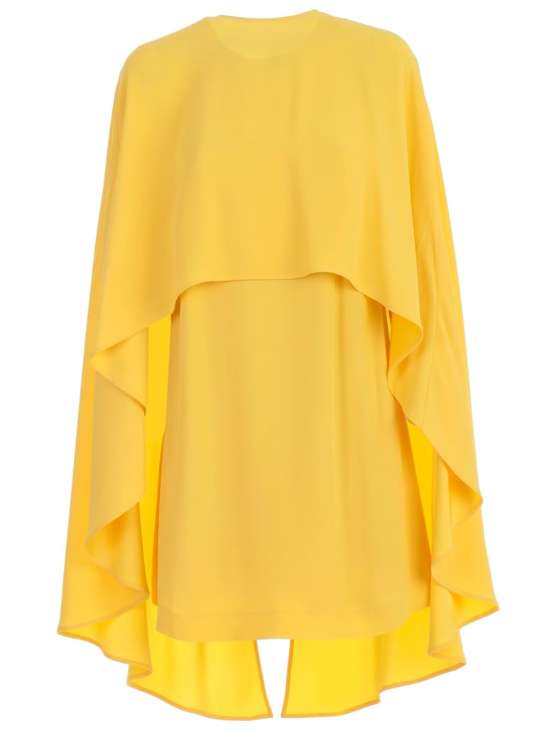 yellow cape dress