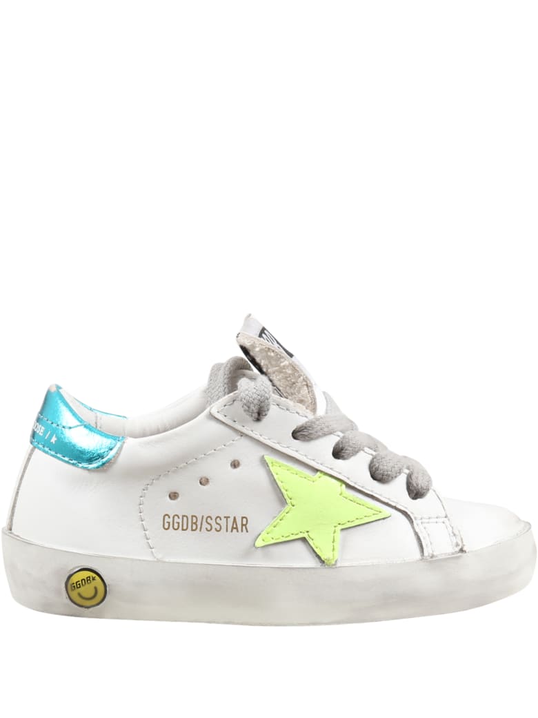 Golden Goose White ''super Star'' Sneakers For Kids - WHITE