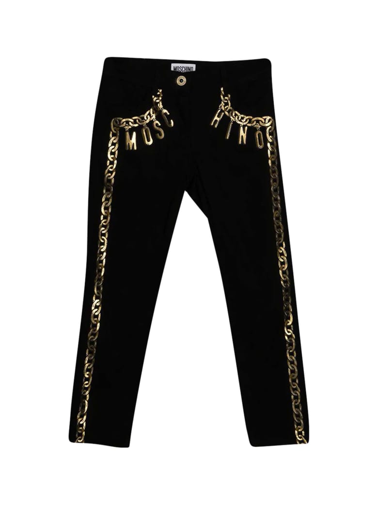 Moschino Jeans With Print - Nero
