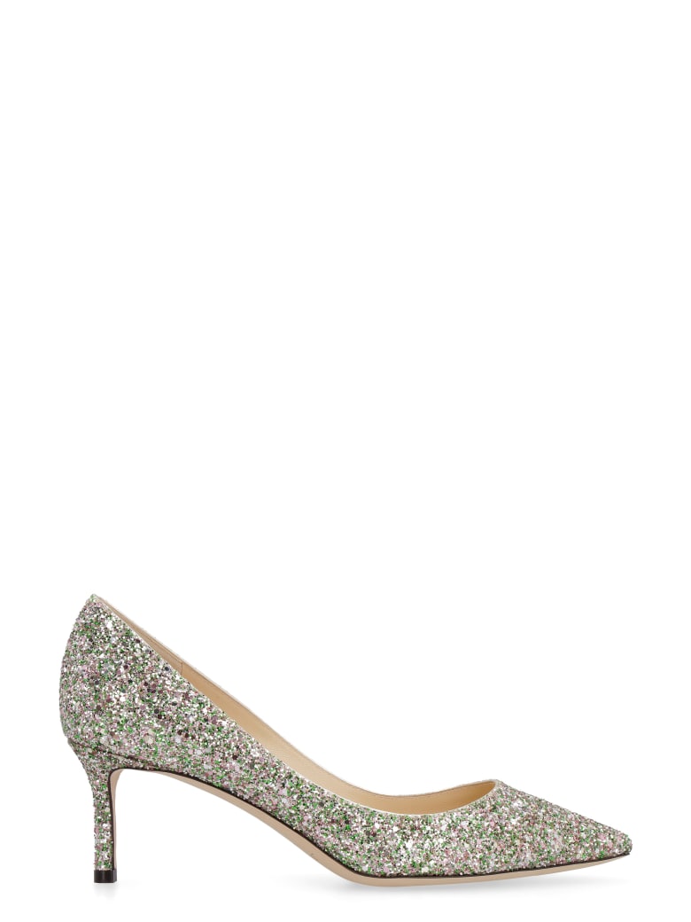 Jimmy Choo Romy 60 Glitter Pumps - green
