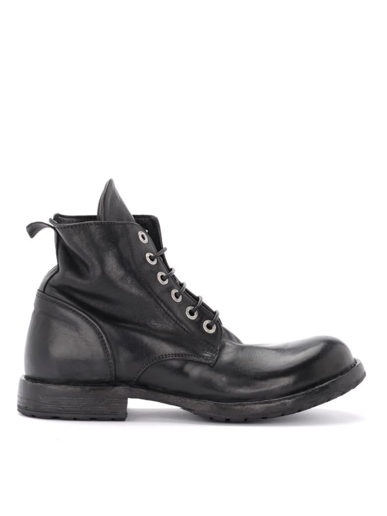 Moma Bandolero Ankle Boot In Black Leather | italist