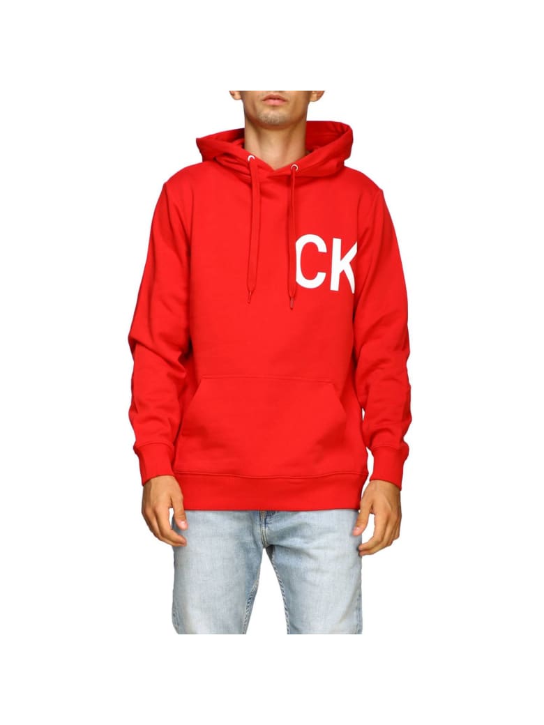 calvin klein jeans red sweater