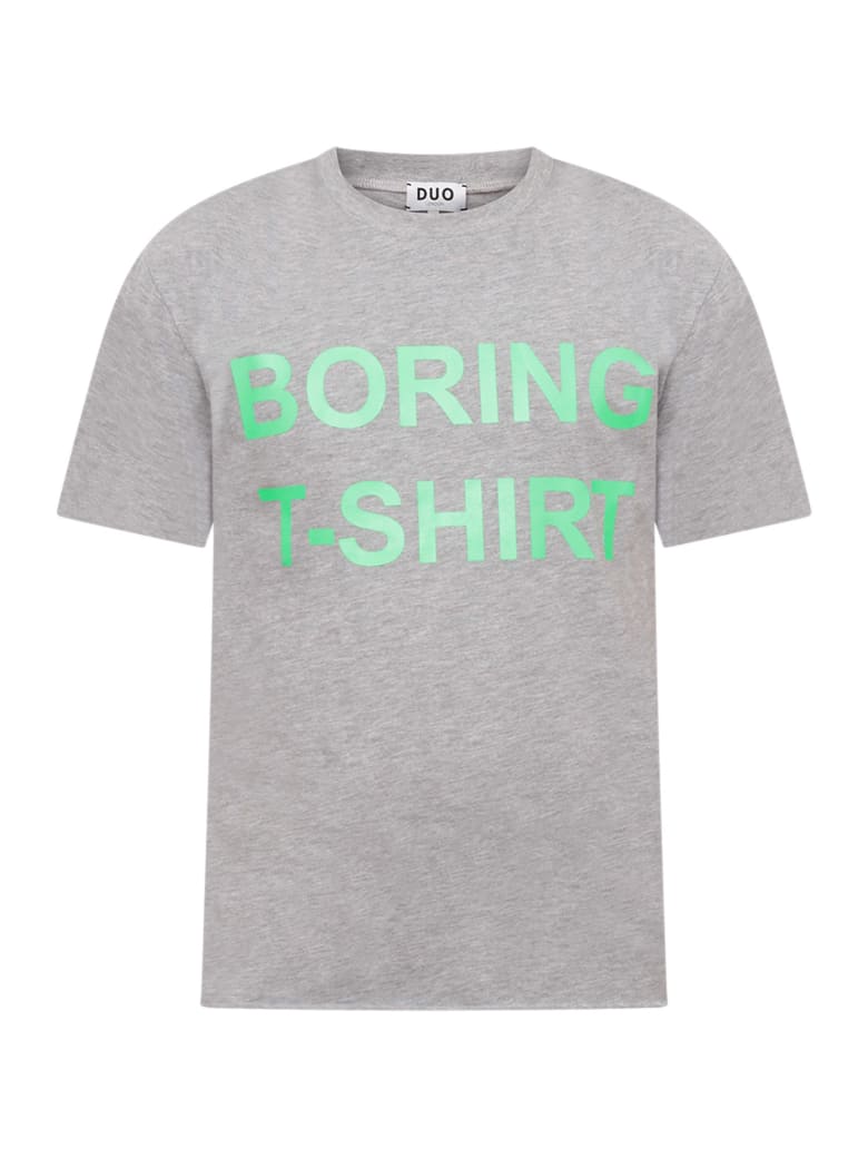 Natasha Zinko Grey T-shirt For Boy With Neon Green Print - Grey