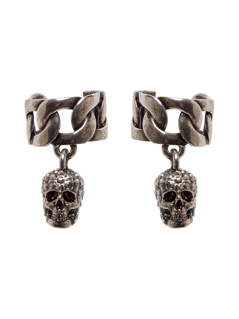 Alexander McQueen Skull Chain Earcuff - Metallic