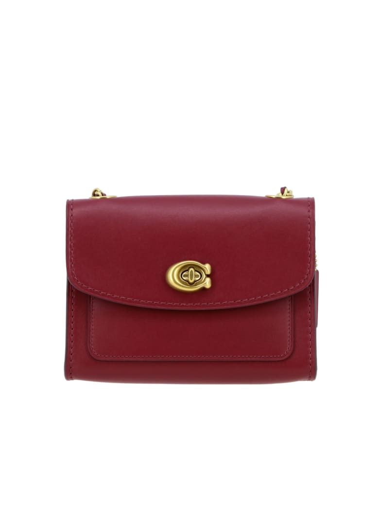 coach maroon shoulder bag