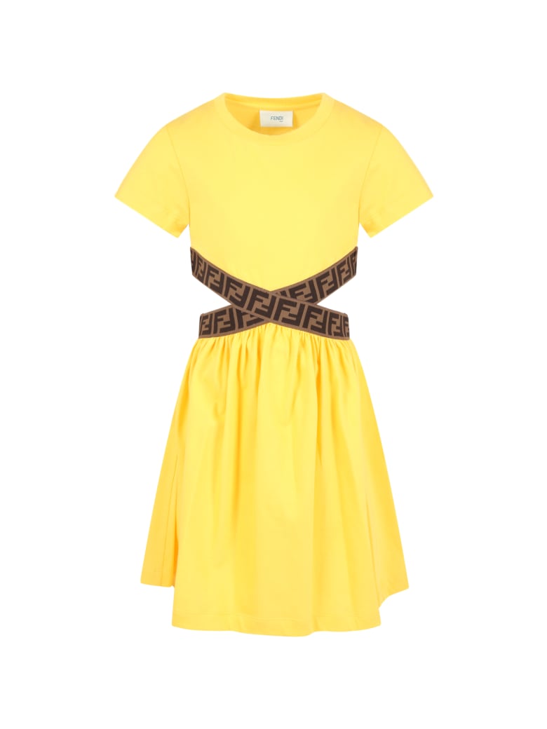 fendi yellow dress